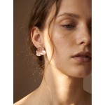Tsavorite Garnet Hydrangea Stud Earrings