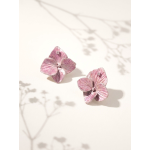 Pink Sapphire Hydrangea Stud Earrings