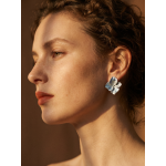 Sapphire Hydrangea Stud Earrings