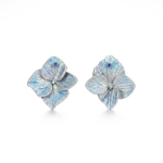 Sapphire Hydrangea Stud Earrings