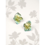 Tsavorite Garnet Hydrangea Stud Earrings