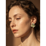 Tsavorite Garnet Hydrangea Stud Earrings